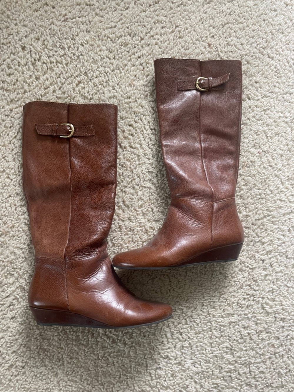 Steve Madden leather Intyce boots cognac